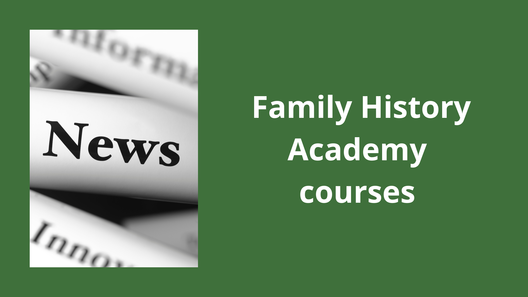 Family History Academy Workshops